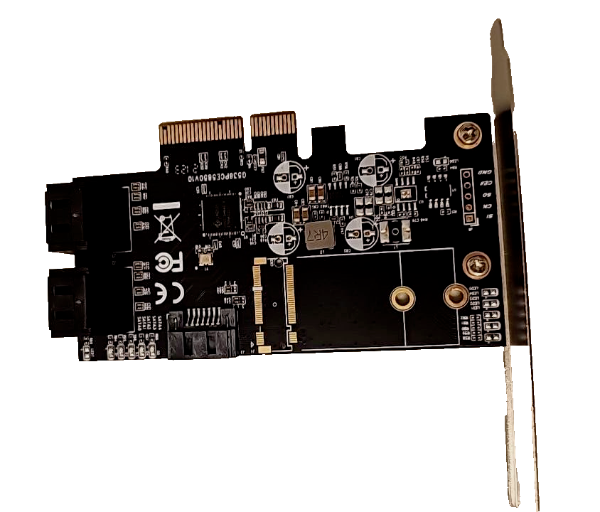 Iocrest Non RAID SATA III 6Gbps PCI-e x4 Controller Card 5 Port for Desktop PC