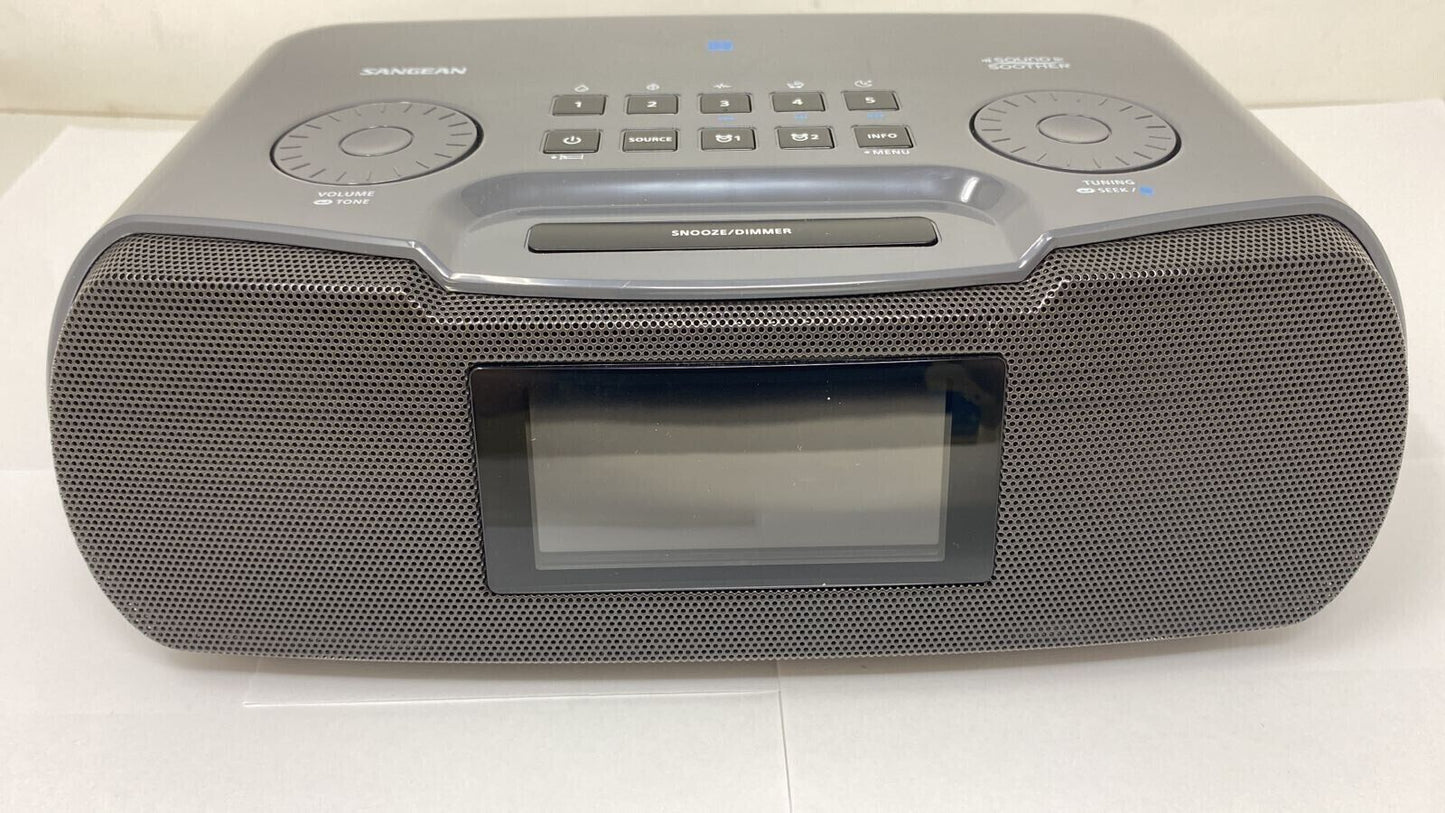 Sangean RCR- 30 Digital Tuning Clock Radio FM AM Bluetooth Aux USB Soother READ