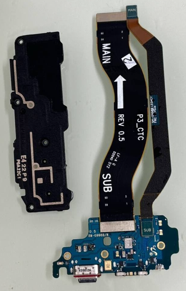 Charging Port Flex Cable & Loudspeaker for Samsung Galaxy S21 Ultra SM-G998 Orig