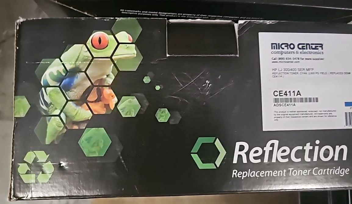 Reflection Replace Print Toner Cartridge Cyan 2600 PG YIELD For HP LJ 300 400