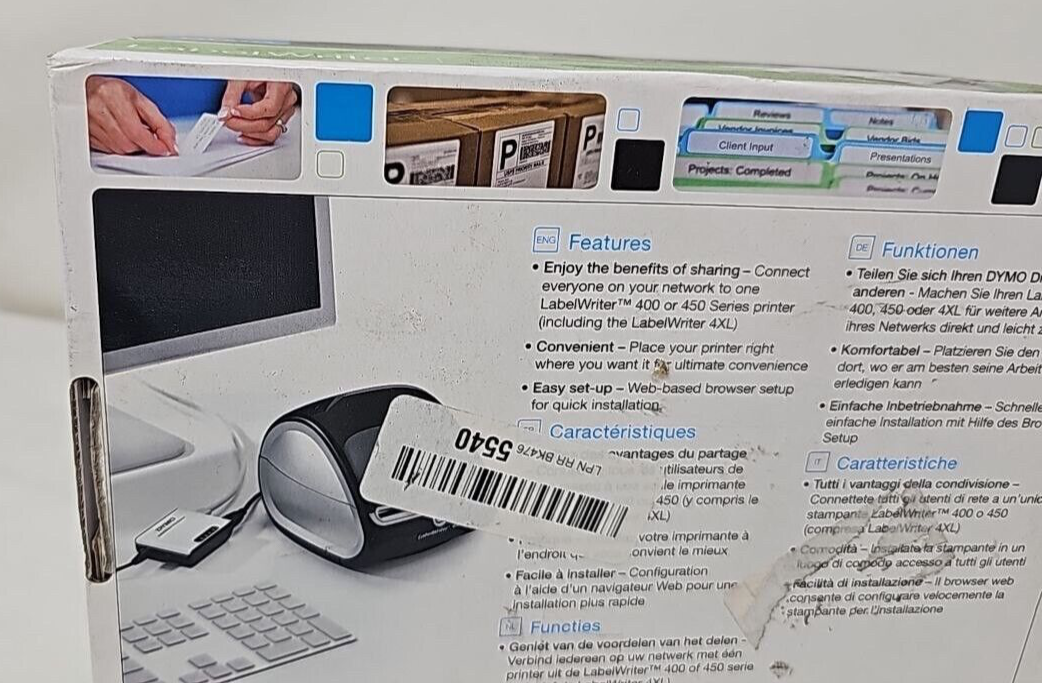 Dymo LabelWriter Print Server Wireless Network for Label Makers 400 450 4XL