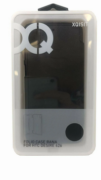 Xqisit Folio Case Rana for HTC Desire 626 Protective Cover Solid Black Original