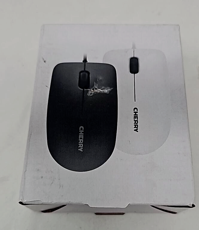 Cherry MC 1000 USB Optical Mouse Wired with Scroll Wheel Ambidextrous Black