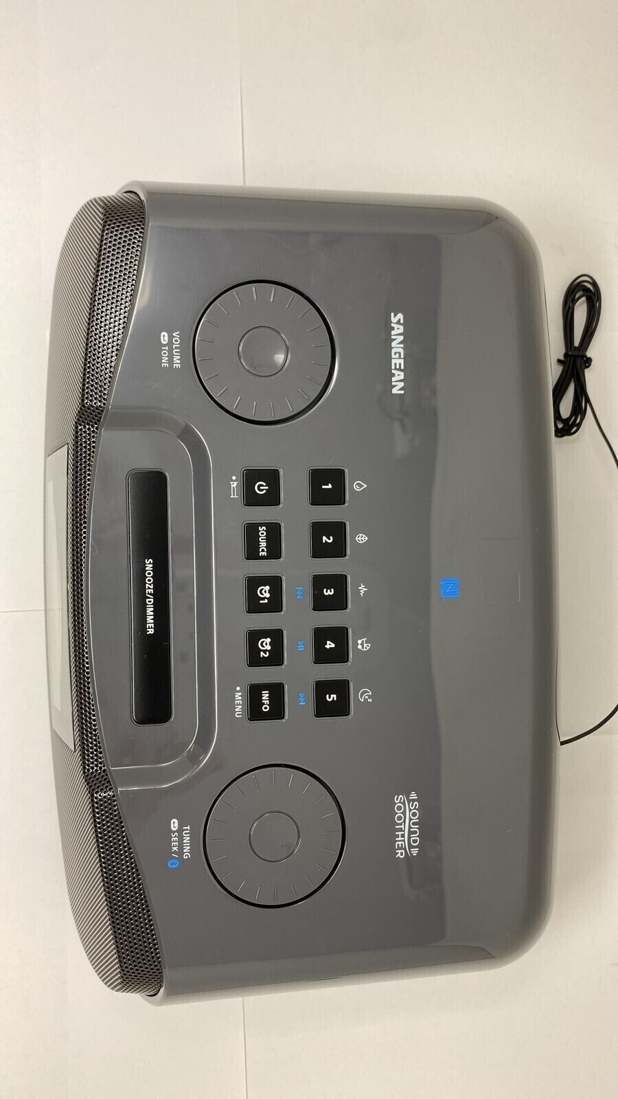Sangean RCR- 30 Digital Tuning Clock Radio FM AM Bluetooth Aux USB Soother READ