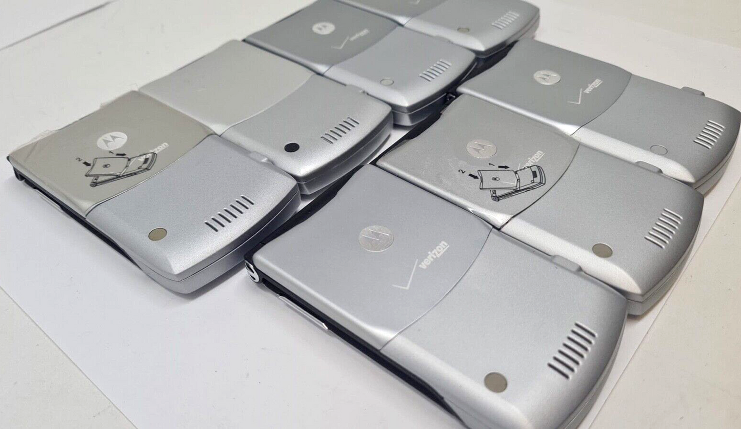 7 Lot Motorola Razr V3m Verizon Silver Used Wholesale Phone connection problems