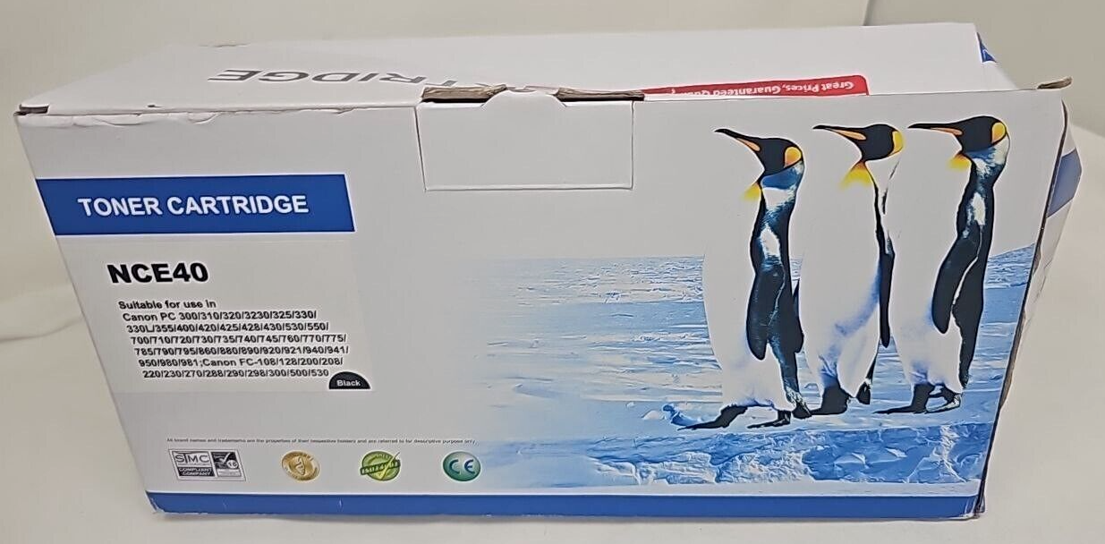 Toner Cartridge Black Replacement NCE40 for Canon PC 300 320 400 530 FC 108 200