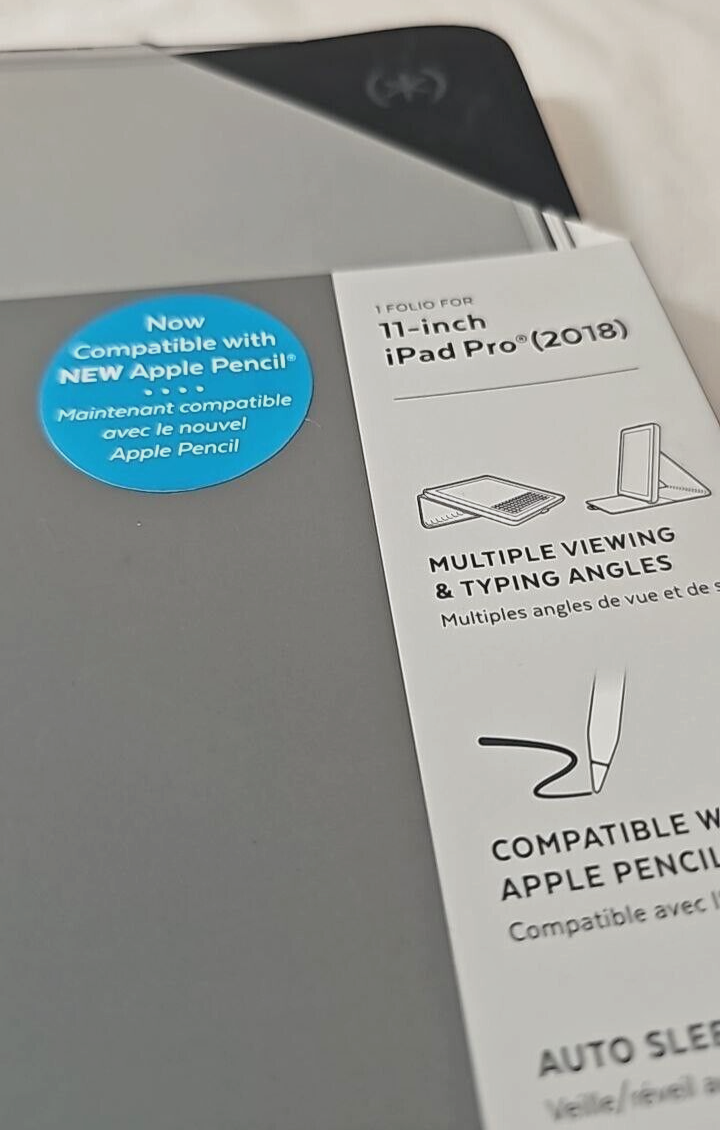 Speck Balance Folio Clear for iPad Pro 1st Gen 11" 2018 Apple Pencil Stand Cover