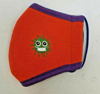Unisex Orange Purple Face Mask Cotton Reusable Mouth Cover Protection for Kids