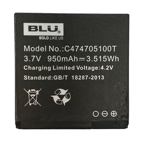 Battery C474705100T For Blu Dash Jr D140 D140S D140W D141W 950mAh 3.7V Original