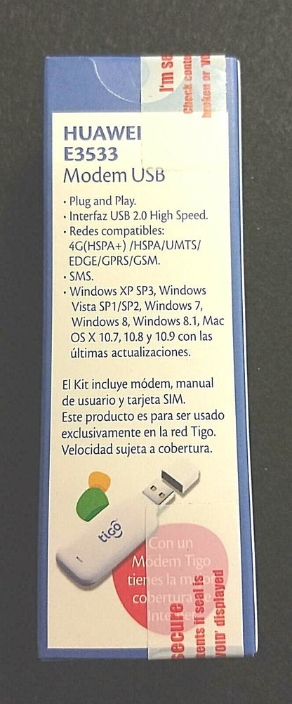 Mobile Broadband HUAWEI E3533 TIGO 4G HSPA+ GSM EDGE USB Stick Mini Modem WIFI