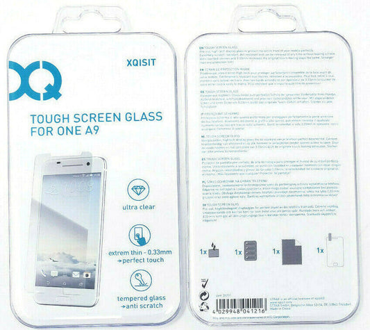 XQISIT Tough Tempered Glass Screen Protector For HTC One A9 Ultra Clear Genuine