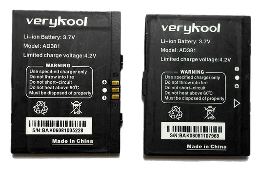 Battery Replacement Li Ion AD381 3.7V For Verykool I250 i250 Year 2008 Phone