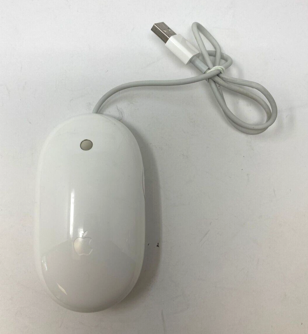 Apple A1152 Wired USB Mighty Optical Mouse MB112LL/B Genuine OEM Mice - White