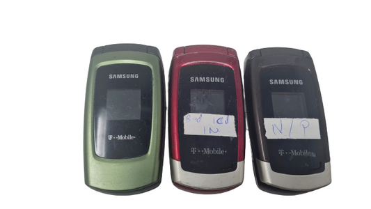 3 Lot Samsung SGH-T109 T-Mobile Flip Phone GSM Sold As Is T109 Low end WHOLESALE