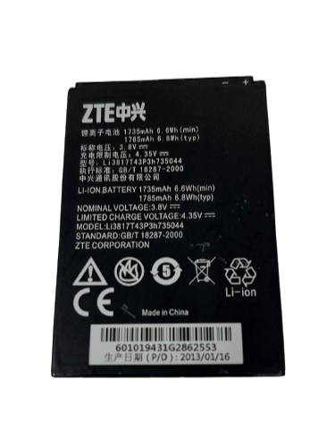 Battery Li3817t43p3h735044 For ZTE Avid 4G N9120 Concord 2 Z730 Radiant Z740 OEM