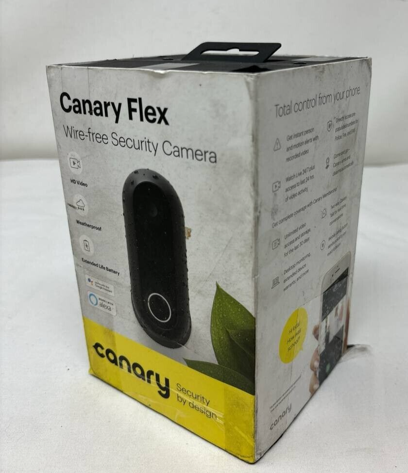 Canary Flex HD WiFi Security Camera - Indoor/Outdoor, Weatherproof 10x Zoom 1080