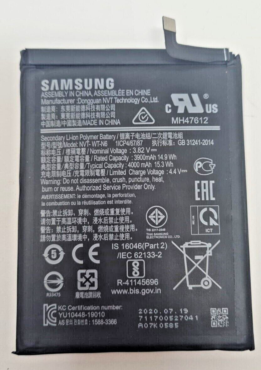 Battery NVT-WT-N6 for Samsung Galaxy A21 SM-S215DL SM-A215UZKATMK 3900 GENUINE