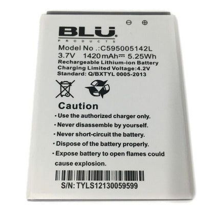 Battery C595005142L Fits BLU Star JR S350 Original Replacement Part 1420mAh