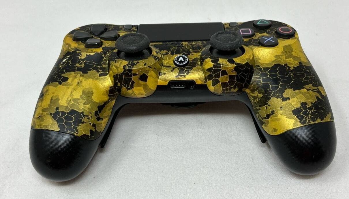 AimControllers Joystick FOR PS4 Slim Dual Shock Controller Digi Camo Gold 4 Pad