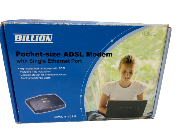 Pocket Size Single Ethernet Port ADSL Modem BIPAC 5100SM High Speed Plug & Play