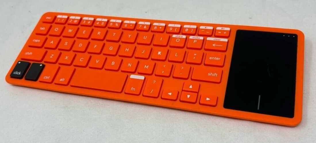 Kano Wireless Keyboard USB QWERTY with Touch Pad KC-KBR101 Orange for Laptop PC