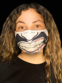 Face Mask Washable Reusable Big Smile Fun Mustache Popeye Cartoon for Kids Youth