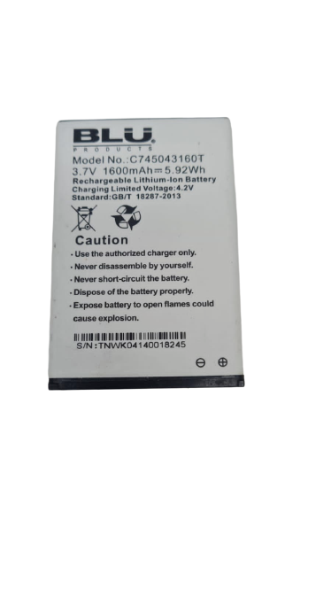 Battery C745043160T For Blu Advance 4.0 A270 A270A Replacement 1600mAh 3.7V OEM