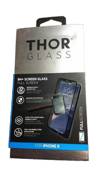 Thor Tempered Glass Screen Protector for Apple iPhone 8 Full Screen 9H Black