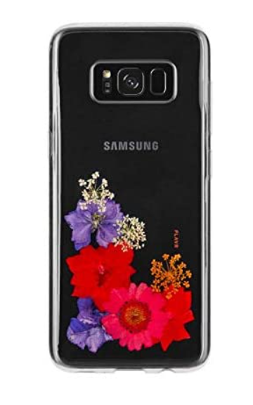 Clear Hard Case Floral FLAVR iPlate Real Flower For Samsung Galaxy S8