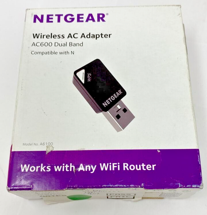 Netgear A6100 WiFi USB 2.0 Wireless Mini Adapter for Desktop PC AC600 Dual Band