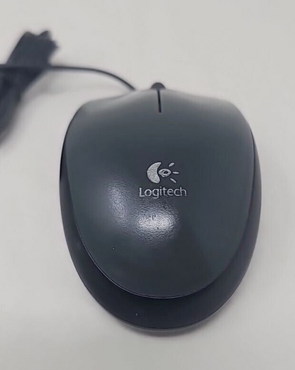 Logitech M100 Wired Optical Tracking Mouse Scrolling USB Corded Ambidextrous