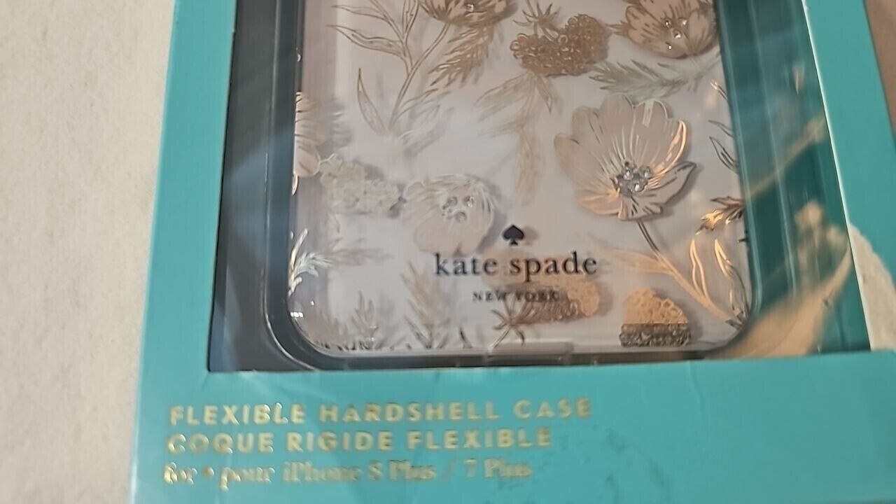 Kate Spade Hardshell Floral Clear Case for iPhone 6 6s 7 8 Plus Protective Cover