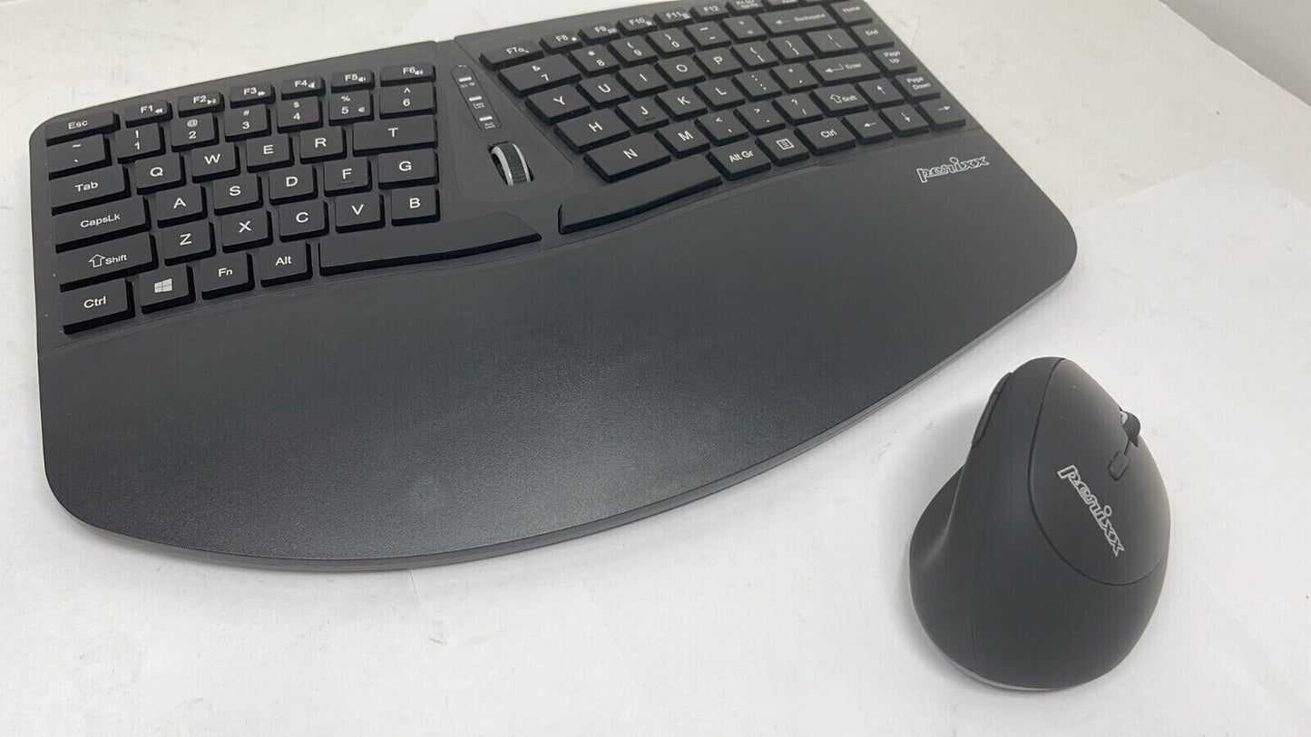 Perixx Wireless Slim Ergonomic Full Size Keyboard and Vertical Mouse Set Combo