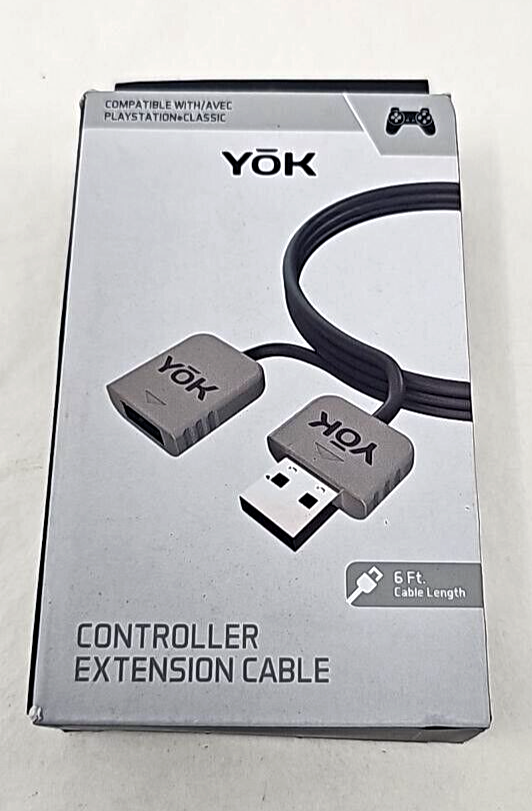 Yok EB679 Controller Extension USB Cable Cord 6ft Playstation Classic Console