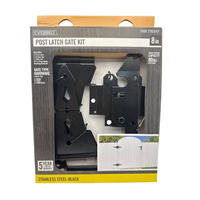 Everbilt Post Latch Gate Set Weather Resistant Heavy Duty Stainless Steel Black