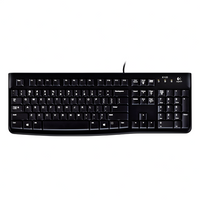 Logitech K120 Wired USB Membrane Keyboard Basic Full Size Spill-Resistant for PC