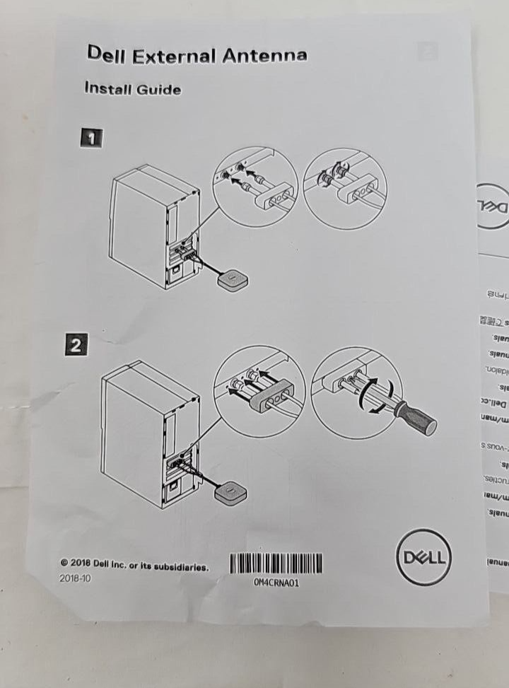 Dell 0TDXPP WiFi Universal External Antenna Boost Dual SMA Connectors OEM Black