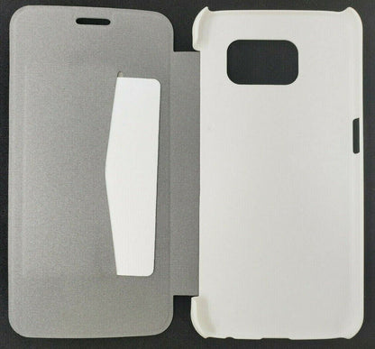 White Xqisit Rana Folio Case For Samsung Galaxy S6 Protective Book Cover