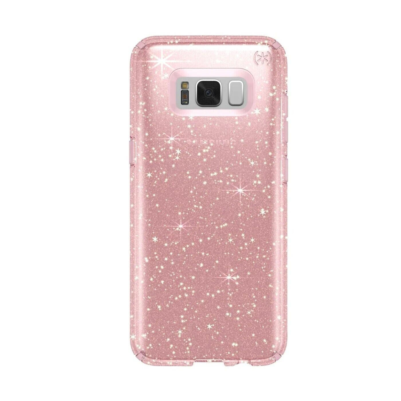 Speck Presidio Clear Case Samsung Galaxy S8 Plus SM-G955 Rose Pink Gold Glitter