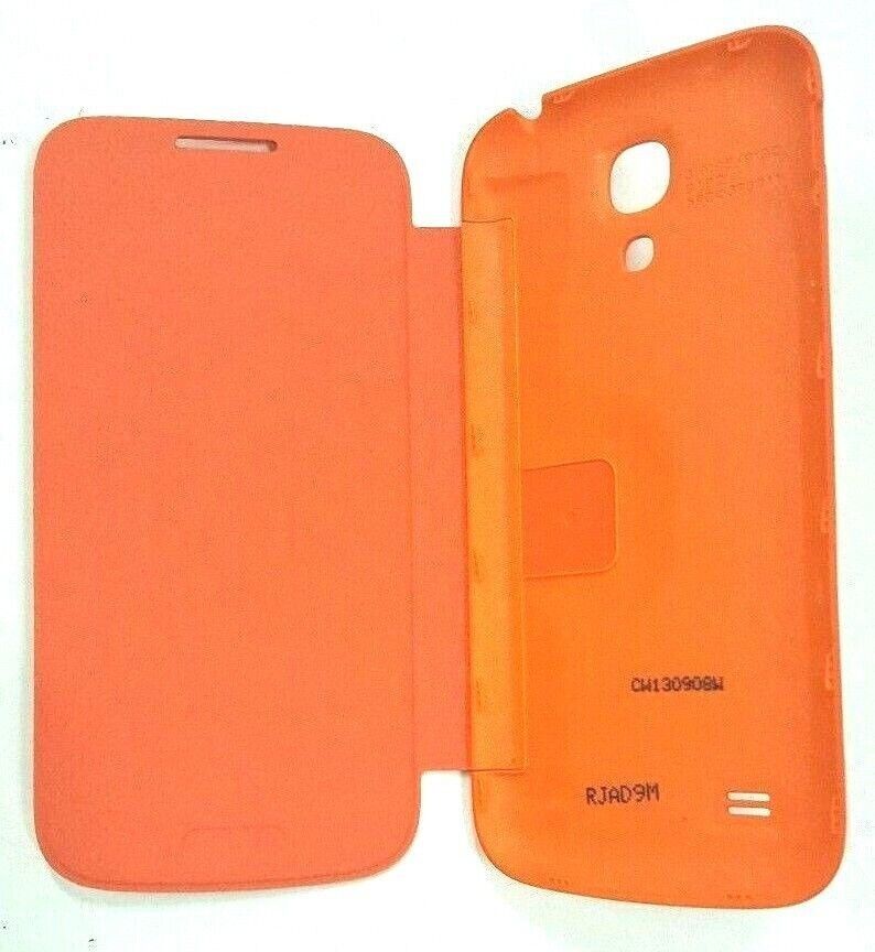 Orange Flip Door Cover Folio Case For Samsung Galaxy S4 Mini i9190 i257 i9195