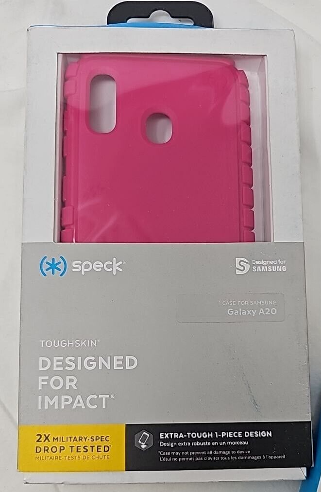 Lot of 2 Speck ToughSkin Protective Case for Samsung Galaxy A20 Pink Clear Cover