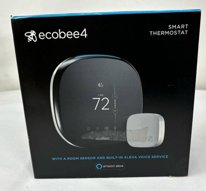 Ecobee 4 EB-STATE4-01 Smart Programmable Thermostat HomeKit Alexa Enabled Black