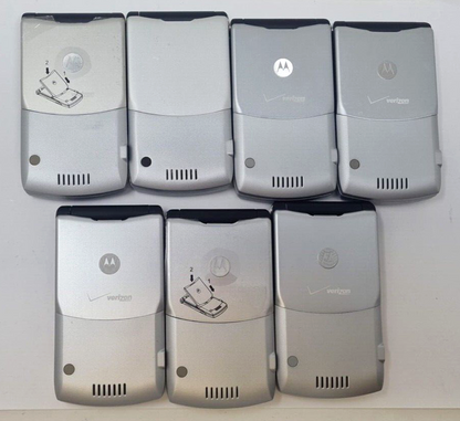 7 Lot Motorola Razr V3m Verizon Silver Used Wholesale Phone connection problems