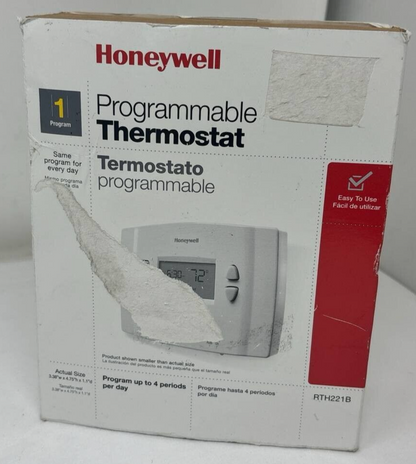 Honeywell Programmable Thermostat RTH221B1021 Digital Display Program Thermostat