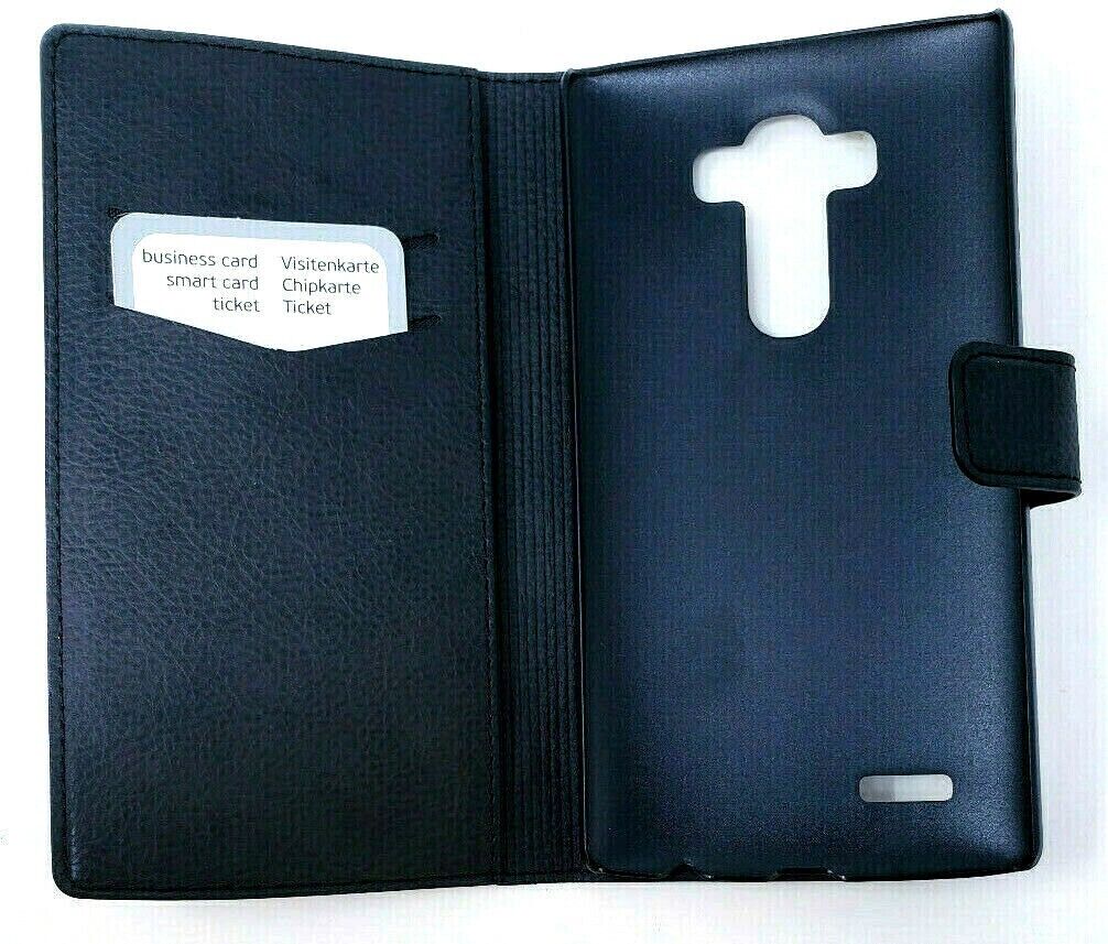 Xqisit Slim Wallet Case for LG G4 Protective Book Folio Black Cover Original