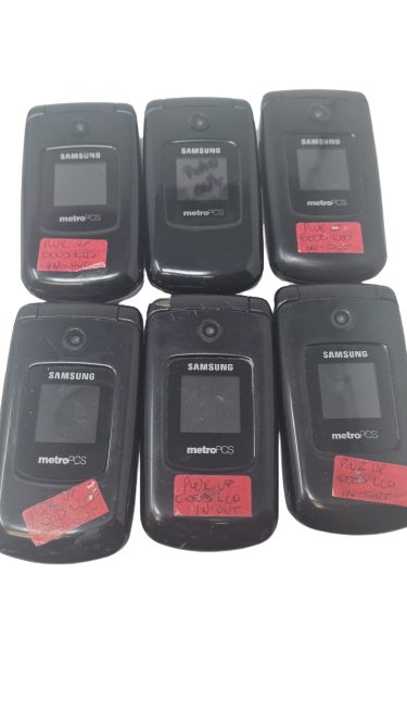 6 Lot Samsung Contour SCH-R250 Flip Cell Phone Alltel Wholesale For Parts As Is