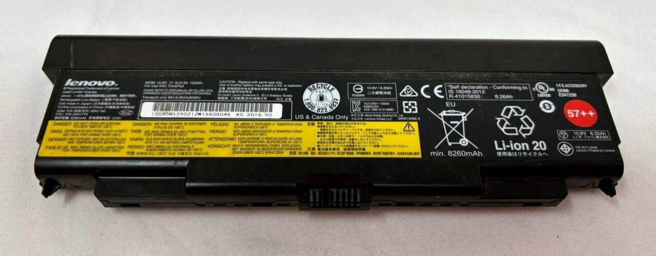 Laptop Battery for Lenovo ThinkPad T440P T540P W540 W541 L440 L540 Series