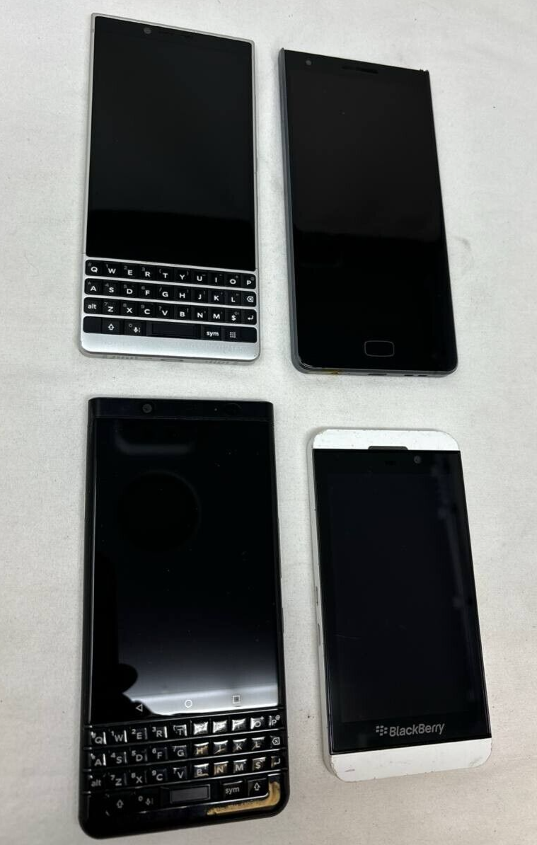 4 Lot BlackBerry Motion Keyone Z10 Key2  As IS Untested Wholesale Mobile READ