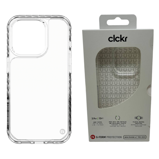 CLCKR Diamond Case G-Form for iPhone 15 Pro 6.1" Drop Shockproof Clear Cover