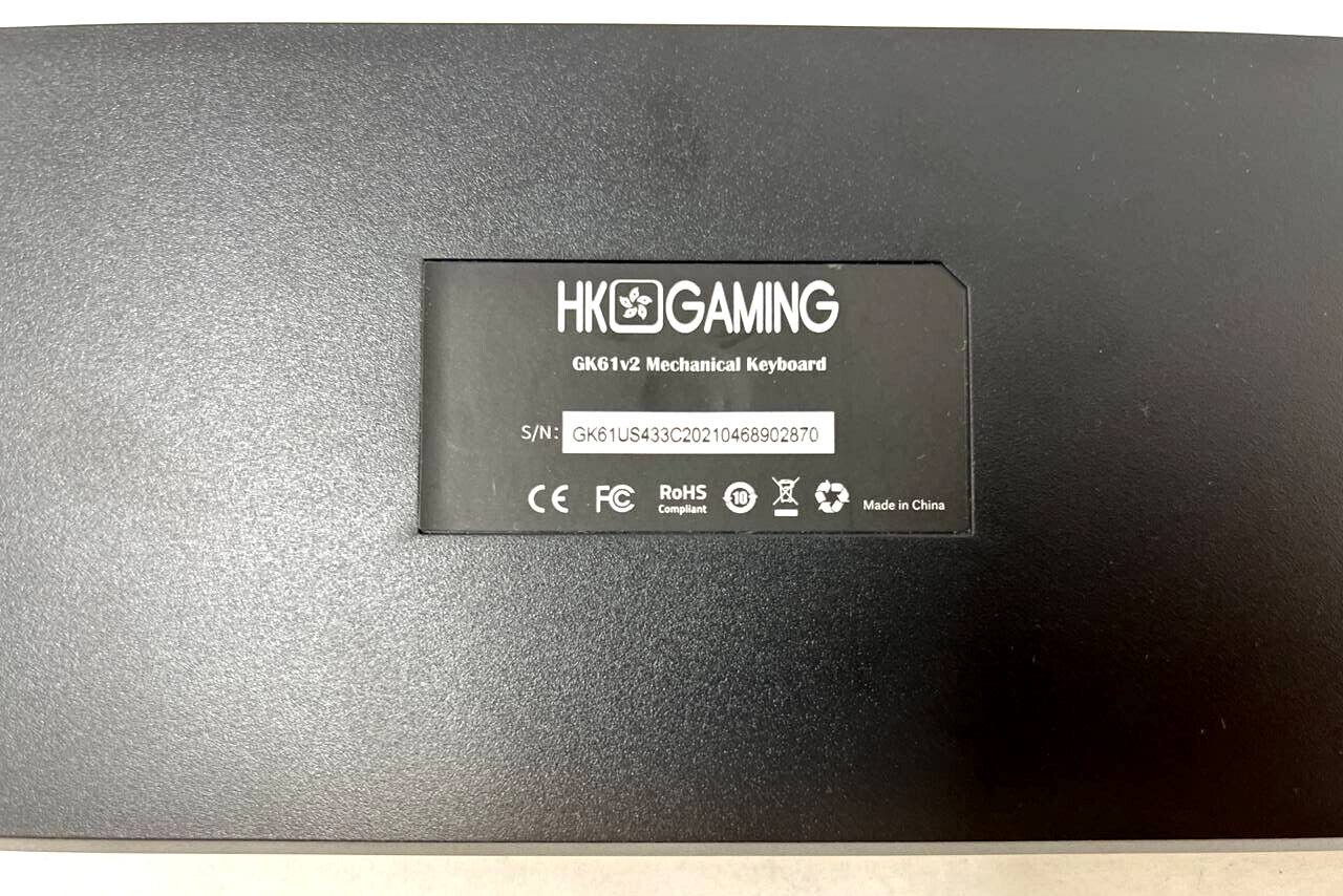 HK Gaming GK61v2 Wired USB C Mechanical Optical Gaming Keyboard RGB Black